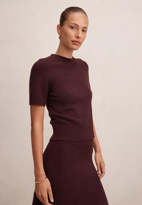 Forever New - Elliotte knitted T-shirt - plum