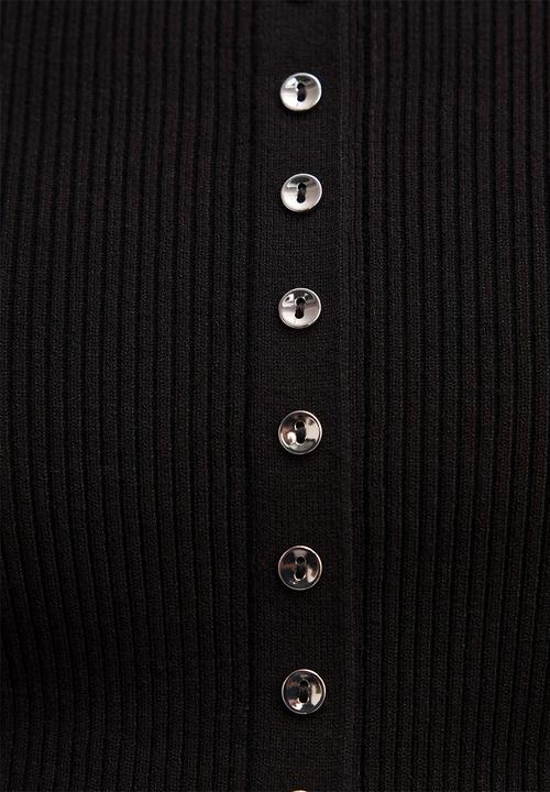 Forever New - Francis button detail top in black