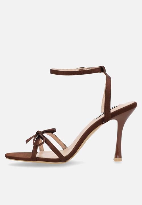 Be Mine - Sharly ankle strap heel - mocha satin