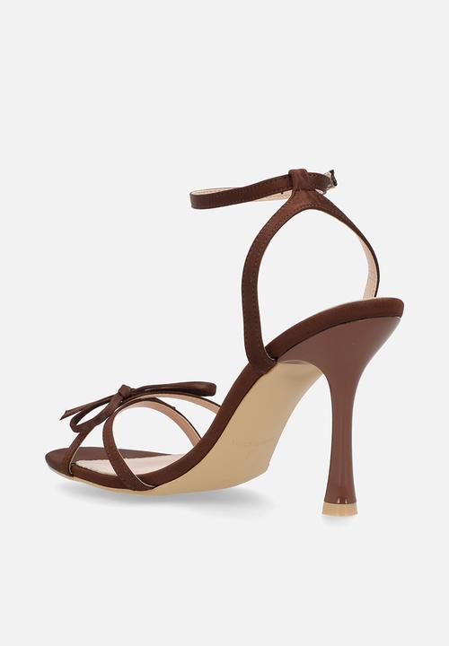 Be Mine - Sharly ankle strap heel - mocha satin