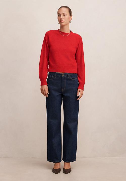 Forever New - Ruby crew neck sweater in salsa