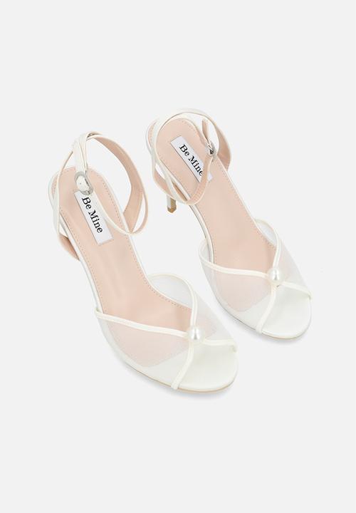 Be Mine - Kyree ankle strap heel - ivory satin