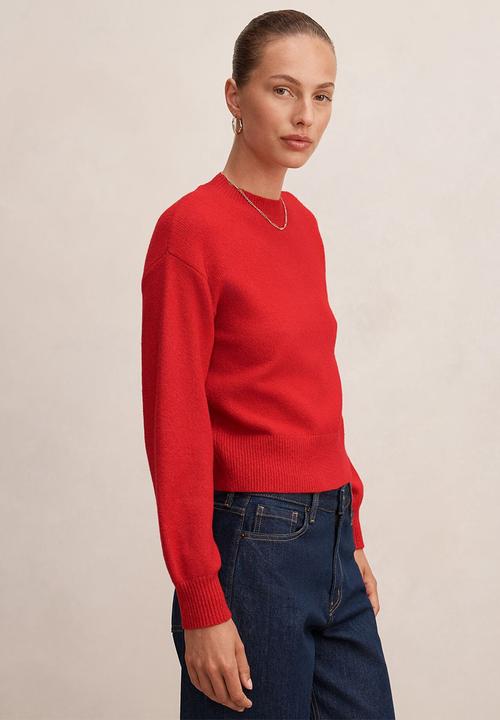 Forever New - Ruby crew neck sweater in salsa