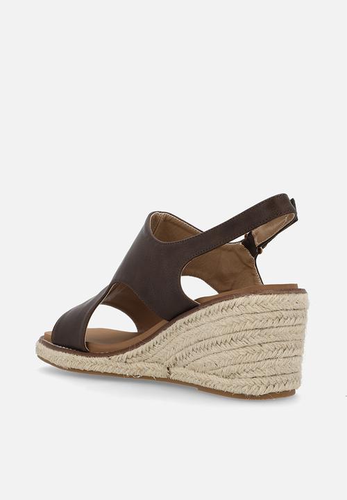 Butterfly Feet - Mila 2 espadrille wedge heel - chocolate