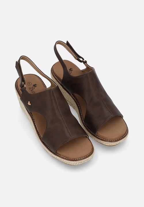 Butterfly Feet - Mila 2 espadrille wedge heel - chocolate