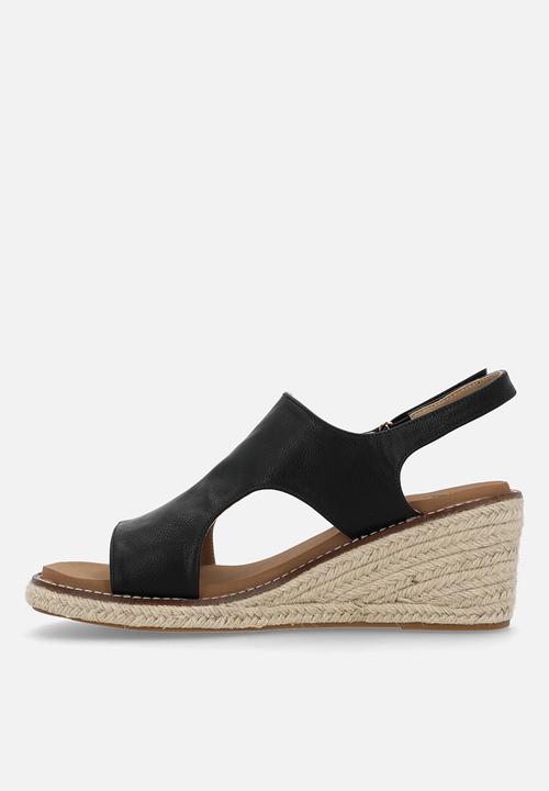Butterfly Feet - Mila 2 espadrille wedge heel - black