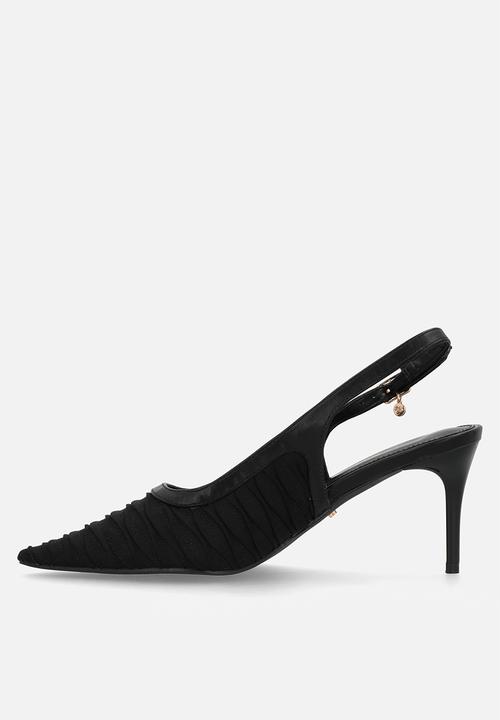 Miss Black - Gallery 7 mesh slingback heel - black
