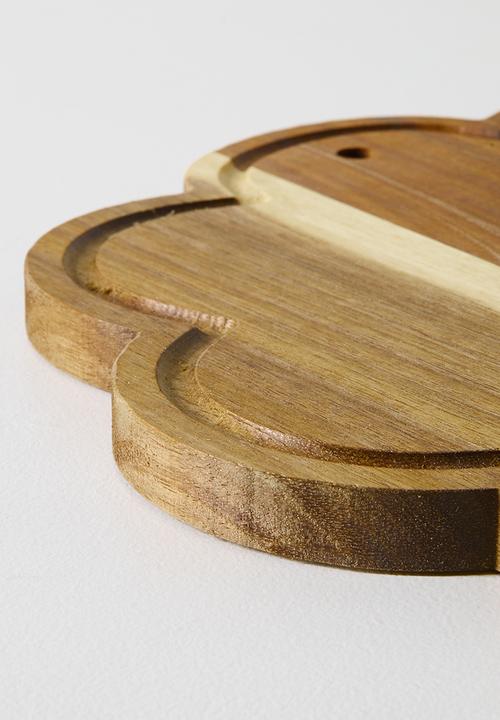 Excellent Houseware - Scalloped Wooden Serving board