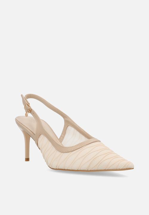 Miss Black - Gallery 7 mesh slingback heel - natural
