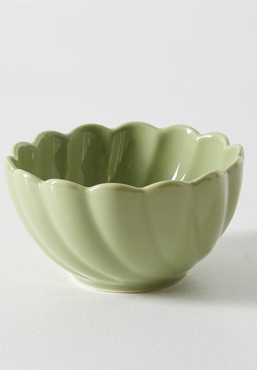 Excellent Houseware - Flower Bowls & Bamboo board Serving Set - 4pcs