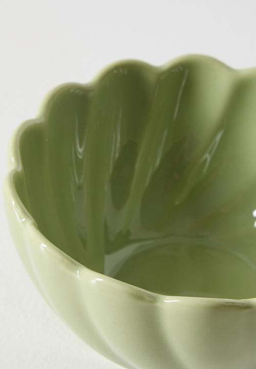 Excellent Houseware - Flower Bowls & Bamboo board Serving Set - 4pcs