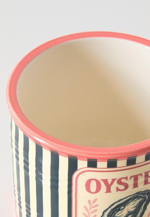 Sixth Floor - Oyster Stoneware Storage Jar - Multi
