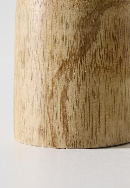 H&S - Slim Wooden Candle Holder Set 2