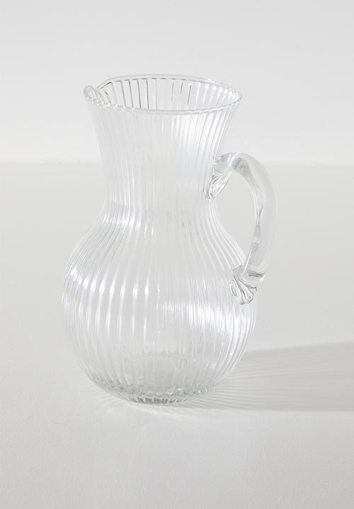 Excellent Houseware - Glass Stripe Design Jug with Handle