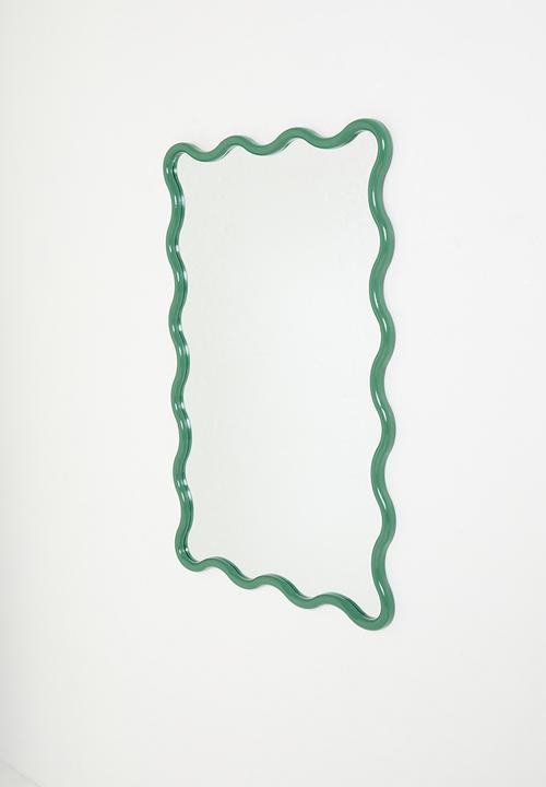 H&S - Wave Mirror - Green