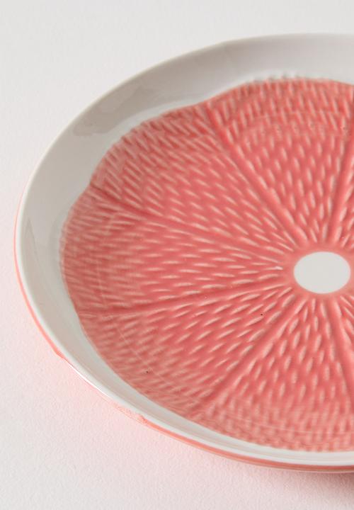 Excellent Houseware - Red Citrus Plate - 18cm