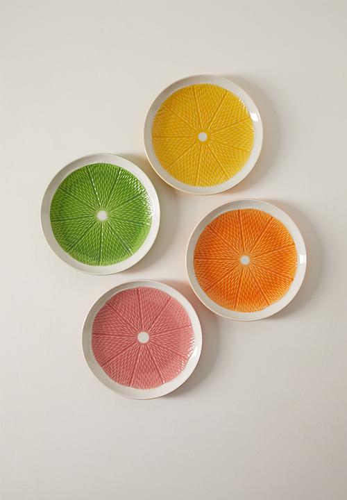 Excellent Houseware - Yellow Citrus Plate - 18cm