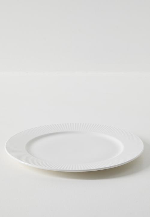 Excellent Houseware - Bone Rib Porcelain Dinner Set 16pcs - white