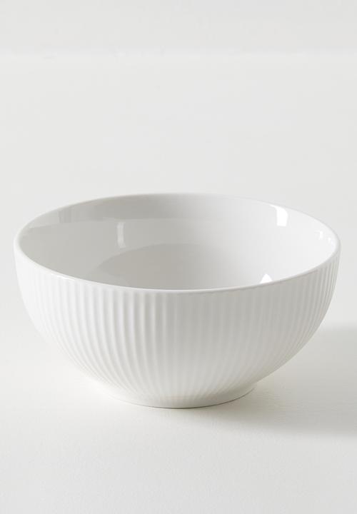 Excellent Houseware - Bone Rib Porcelain Dinner Set 16pcs - white