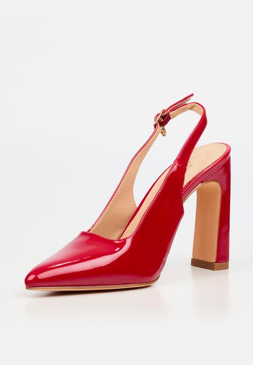 Miss Black - Nala 5 classic slingback block heel - red