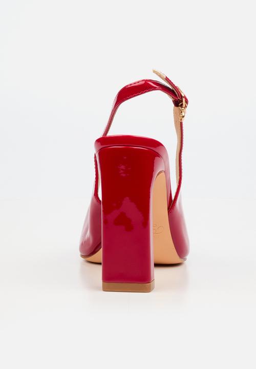 Miss Black - Nala 5 classic slingback block heel - red