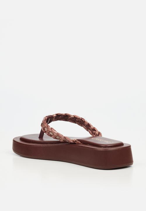 Viabeach - Coconut 11 braided thick sandal - chocolate