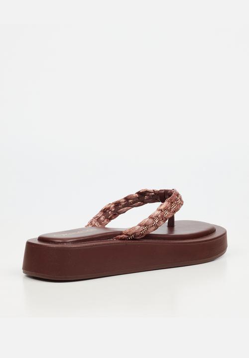Viabeach - Coconut 11 braided thick sandal - chocolate