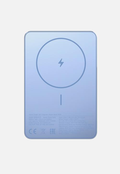 Xiaomi - Xiaomi Super Slim Magnetic Power Bank 5000 - Blue