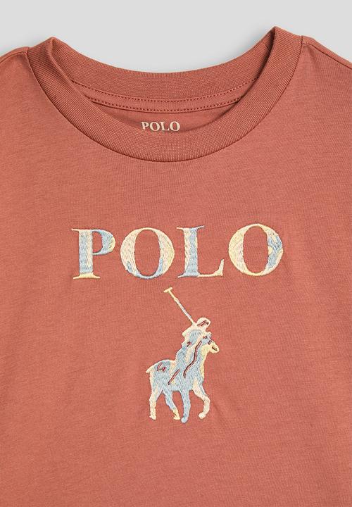 POLO - Girls Gianna Embroidered Ss Tee - Rosewood