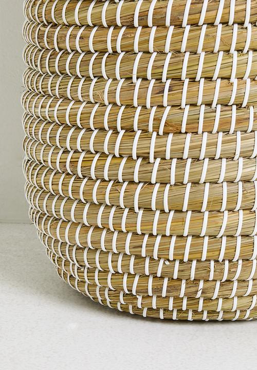 Bathroom Solutions - Handwoven Natural Laundry Basket 2Pc Set - Natural