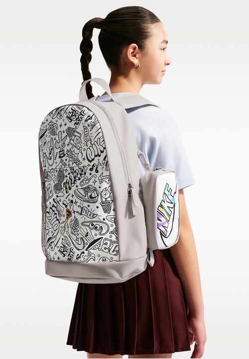 Nike - Nike elemental backpack (20L) - moon particle/moon particle/white
