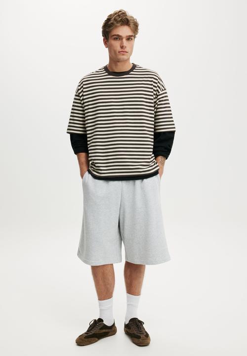 Cotton On - Super Baggy Fleece Short - Grey Marle