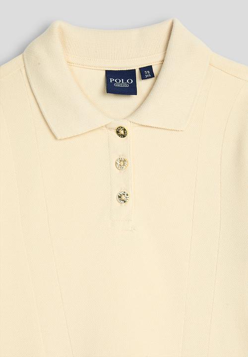 POLO - Girls Ava Flared Ss Golfer Dress - Light Stone