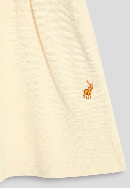 POLO - Girls Ava Flared Ss Golfer Dress - Light Stone