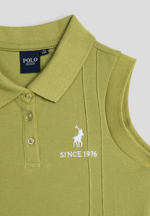 POLO - Girls Ariana Flared Sl Golfer Dress - Green