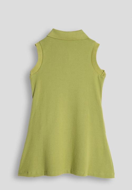 POLO - Girls Ariana Flared Sl Golfer Dress - Green