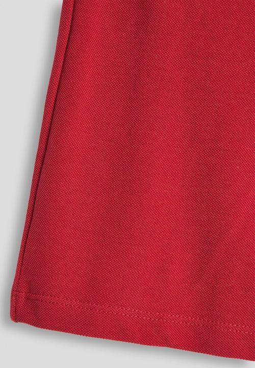 POLO - Boys Jayden Piping Short - Dark Red