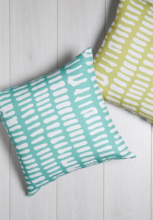 Sixth Floor - Azure printed cushion