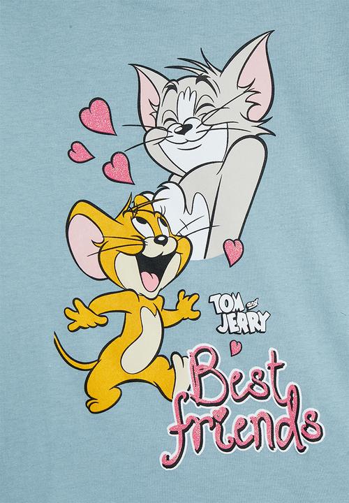 Pop Candy - Tom & Jerry tee - stone blue