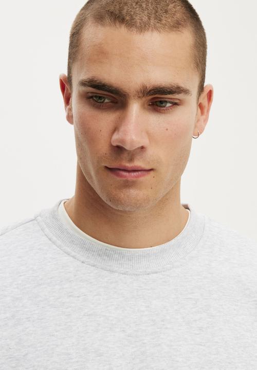 Cotton On - Relaxed Crew Sweater - Grey Marle