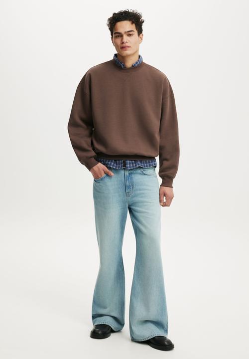Cotton On - Relaxed Crew Sweater - Espresso