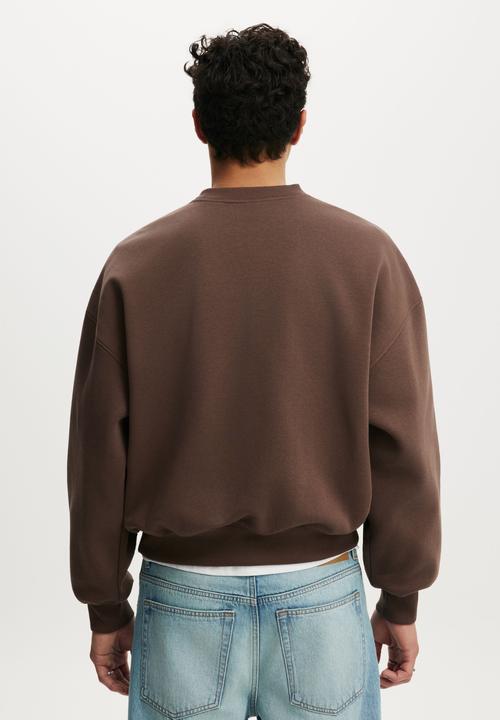 Cotton On - Relaxed Crew Sweater - Espresso