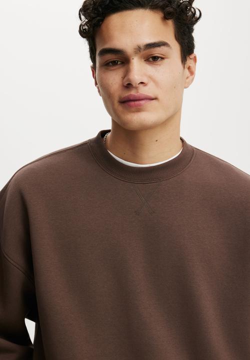 Cotton On - Relaxed Crew Sweater - Espresso