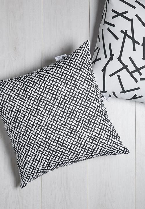 Sixth Floor - Crosshatch printed cushion
