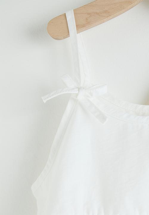 Pop Candy - Tee & cami set - light yellow/white