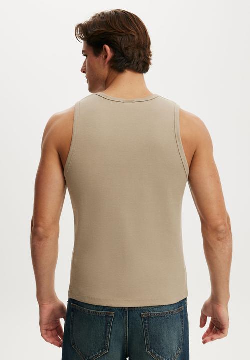 Cotton On - Rib Tank - Hazelnut