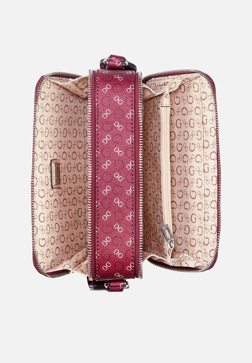 GUESS - Marsala Mini Crossbody Top Zip - Dark Cherry