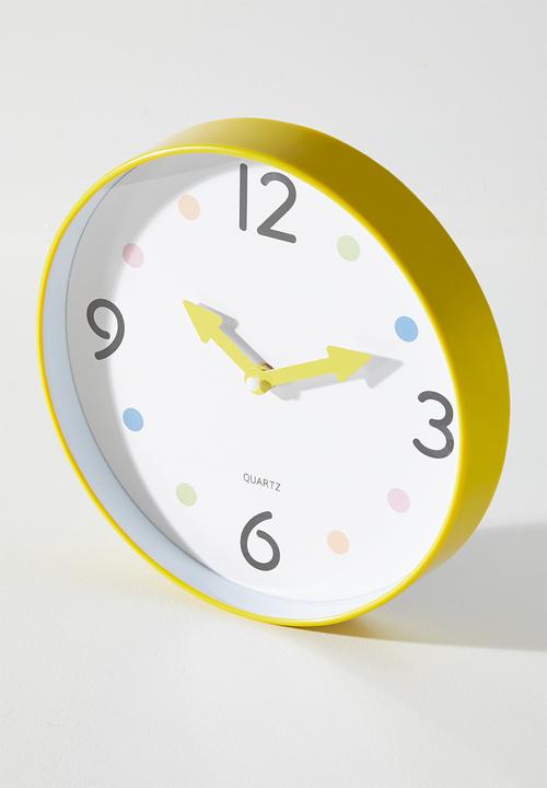 H&S - Murphy Wall Clock - Yellow