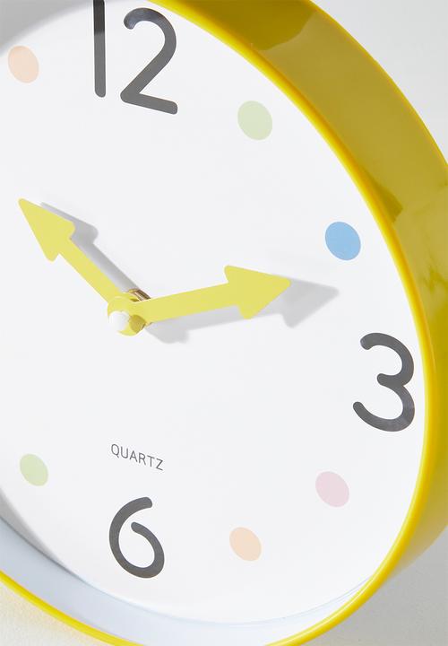H&S - Murphy Wall Clock - Yellow