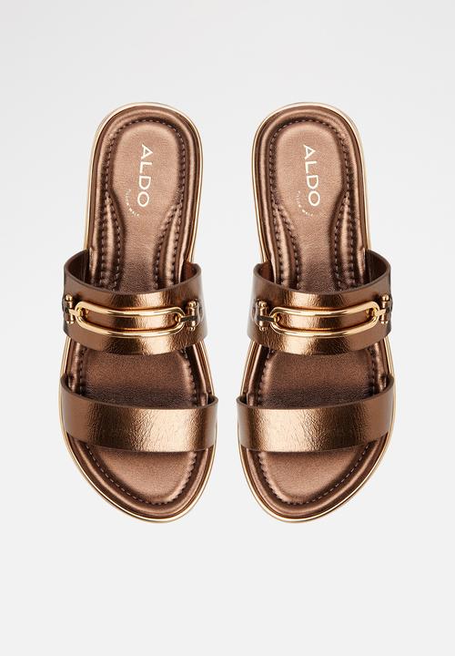 ALDO - Lagoon two strap slide - bronze